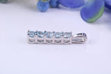 Natural Blue Topaz set Necklace, Made From Solid Cast Silver, British Hallmarked