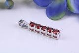 Natural Garnets set Necklace, Made From Solid Cast Silver, British Hallmarked