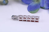 Natural Garnets set Necklace, Made From Solid Cast Silver, British Hallmarked