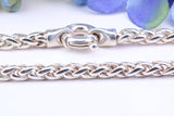Heavy 16 inch Chain, Cuban Style Chain Links, made from solid Sterling Silver, 16 Inches Long x 5 mm wide, British Hallmarked