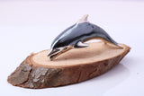 Small Dolphin Miniature Figurine, 42 mm Long, Made from Cast 925 Grade Sterling Silver with British Hallmark