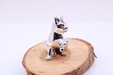 Sitting Kitten Miniature Figurine, Made from Cast 925 Grade Sterling Silver with British Hallmark