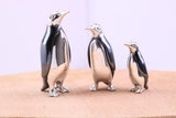 Small Penguin Miniature Figurine, 25 mm Tall, Made from Cast 925 Grade Sterling Silver with British Hallmark