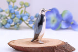 Small Penguin Miniature Figurine, 25 mm Tall, Made from Cast 925 Grade Sterling Silver with British Hallmark