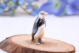 Small Penguin Miniature Figurine, 25 mm Tall, Made from Cast 925 Grade Sterling Silver with British Hallmark