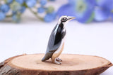 Small Penguin Miniature Figurine, 25 mm Tall, Made from Cast 925 Grade Sterling Silver with British Hallmark