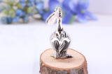 Pelican Miniature Figurine, 34 mm Tall, Made from Cast 925 Grade Sterling Silver with British Hallmark