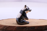 Panda Miniature Figurine, 28 mm Tall, Made from Cast 925 Grade Sterling Silver with British Hallmark