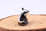 Panda Miniature Figurine, 24 mm Tall, Made from Cast 925 Grade Sterling Silver with British Hallmark