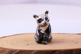 Panda Miniature Figurine, 24 mm Tall, Made from Cast 925 Grade Sterling Silver with British Hallmark
