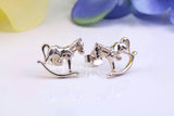 Rocking Horse Stud Earrings Made from 925 Grade Sterling Silver
