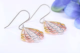 Three Tone Finish Necklace and Earrings, Made from Solid 925 Grade Sterling Silver