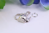 Tea Pot Charm, Traditional Charm, Made from Solid 925 Grade Sterling Silver, Complete with Attachment Link