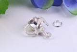 Tea Pot Charm, Traditional Charm, Made from Solid 925 Grade Sterling Silver, Complete with Attachment Link