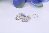 Crab Charm, Traditional Charm, Made from Solid 925 Grade Sterling Silver, Complete with Attachment Link