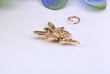 Fairy Charm, Made from Solid Cast Yellow Gold, Complete with Attachment Link