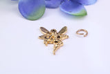 Fairy Charm, Made from Solid Cast Yellow Gold, Complete with Attachment Link