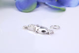 Vintage Microphone Charm, Made from Solid Cast Silver, Complete with Attachment Link