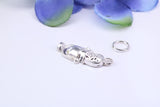 Vintage Microphone Charm, Made from Solid Cast Silver, Complete with Attachment Link