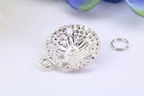 Star Fish Fossil Charm, Traditional Charm, Made from Solid 925 Grade Sterling Silver, Complete with Attachment Link
