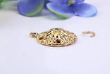 Star Fish Fossil Charm, Made from Solid Yellow Gold, Complete with Attachment Link