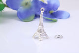 Eiffel Tower Charm, Traditional Charm, Made from Solid 925 Grade Sterling Silver, Complete with Attachment Link