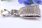 Sack Full of Dollars, Cubic Zirconia Encrusted Cross Necklace, made from solid Sterling Silver