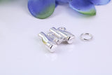 Binocular Charm, Made from Solid Cast Silver, Complete with Attachment Link