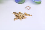 Fairy Charm, Made from Solid Cast Yellow Gold, Complete with Attachment Link