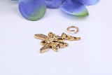 Fairy Charm, Made from Solid Cast Yellow Gold, Complete with Attachment Link