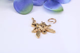 Fairy Charm, Made from Solid Cast Yellow Gold, Complete with Attachment Link