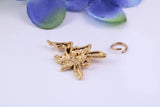 Fairy Charm, Made from Solid Cast Yellow Gold, Complete with Attachment Link