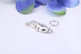Vintage Microphone Charm, Made from Solid Cast Silver, Complete with Attachment Link