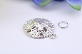 Star Fish Fossil Charm, Traditional Charm, Made from Solid 925 Grade Sterling Silver, Complete with Attachment Link