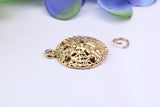 Star Fish Fossil Charm, Made from Solid Yellow Gold, Complete with Attachment Link