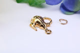 Teapot Charm, Made from Solid Cast Yellow Gold, Complete with Attachment Link