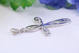 40 mm Long Patterned Cross, Made From Solid Cast Silver