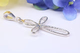 40 mm Long, Open Cross, Made From Solid Cast Silver