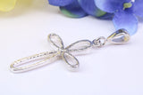 40 mm Long, Open Cross, Made From Solid Cast Silver