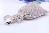 Sack Full of Dollars, Cubic Zirconia Encrusted Cross Necklace, made from solid Sterling Silver