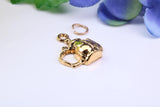 Teapot Charm, Made from Solid Cast Yellow Gold, Complete with Attachment Link