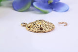 Star Fish Fossil Charm, Made from Solid Yellow Gold, Complete with Attachment Link