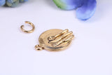 Dinner Plate Charm, Made from Solid Cast Yellow Gold, British Hallmarked