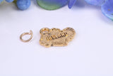 Map of Ireland Charm, Made from Solid Yellow Gold, British Hallmarked, Complete with Attachment Link