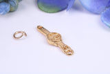 Watch Charm, Made from Solid Cast Yellow Gold, British Hallmarked and Complete with Attachment Link