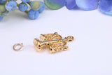 Weighing Scales Charm, Made from Solid Yellow Gold, British Hallmarked, Complete with Attachment Link
