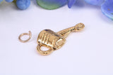 Garden Watering Can Charm, Made From Solid Cast Yellow Gold with British Hallmark, Complete with Attachment Link
