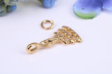 Wedding Cake Charm, Made from Solid Cast Yellow Gold, British Hallmarked
