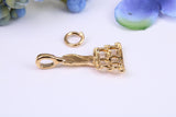 Wedding Cake Charm, Made from Solid Cast Yellow Gold, British Hallmarked