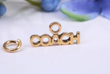 Sports Coach Charm, Made from Solid Cast Yellow Gold, British Hallmarked